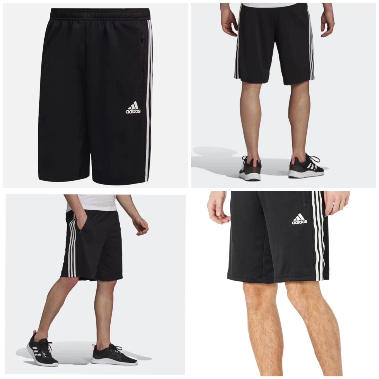 NWT ADIDAS Men s DESIGNED TO MOVE 3 STRIPES PRIMEBLUE SHORTS H20839   M  XL  2XL