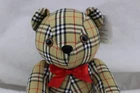 NWT Burberry Nova Tan Checkered Plaid 10" Teddy Bear Plush