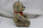 NWT Burberry Nova Tan Checkered Plaid 10" Teddy Bear Plush