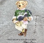 NWT Polo Ralph Lauren Boys Polo Bear Student Gray Colorblock Fleece Hoodie 10 12