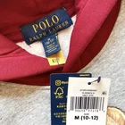 NWT Polo Ralph Lauren Boys Polo Bear Student Gray Colorblock Fleece Hoodie 10 12
