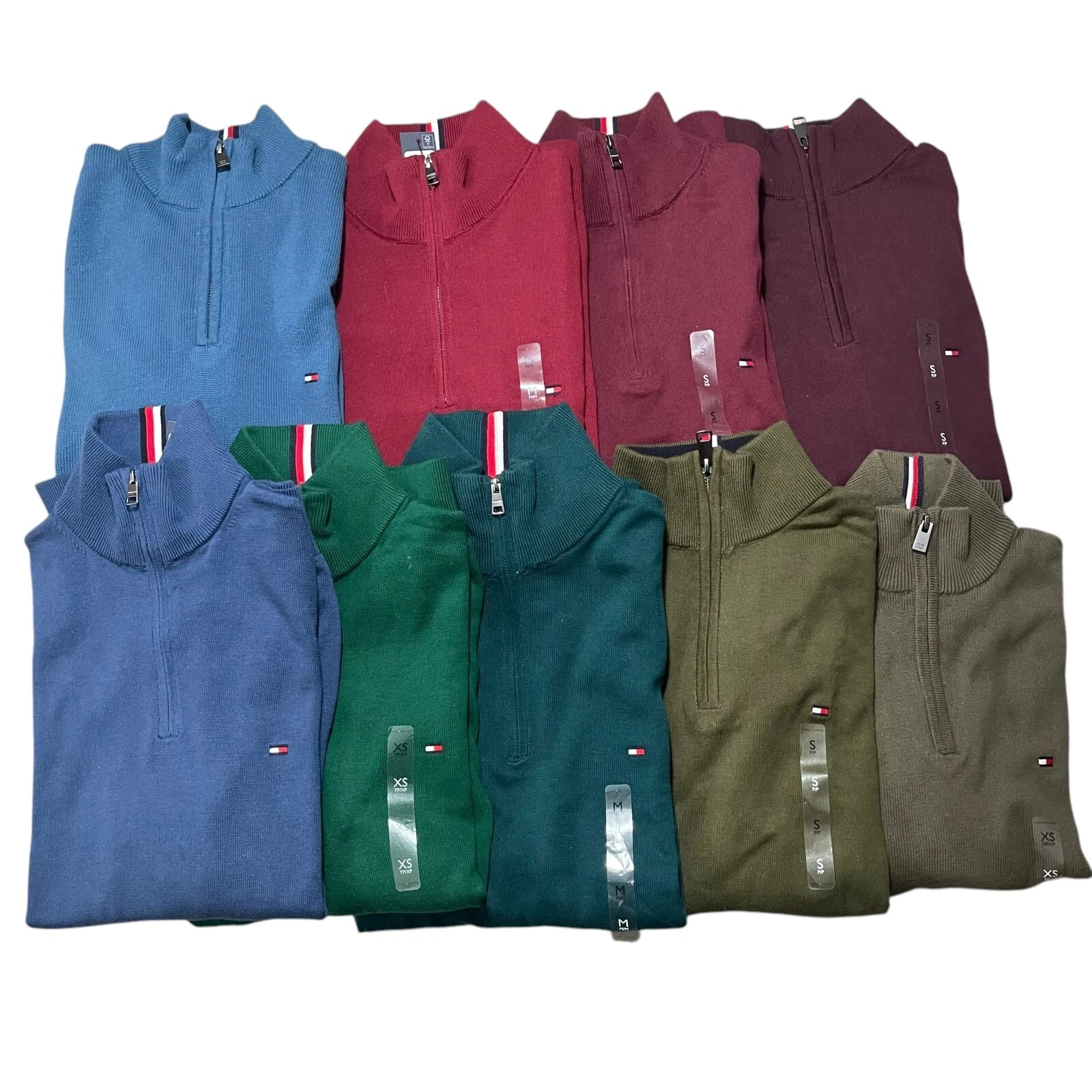 NWT Tommy Hilfiger Men s Regular Fit Essential Solid Classic Quarter Zip Sweater