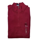 NWT Tommy Hilfiger Men s Regular Fit Essential Solid Classic Quarter Zip Sweater