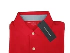 NWT Tommy Hilfiger Men s  Regular Fit Solid Short Sleeve Polo Shirt Red MD