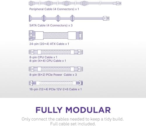 NZXT C1000 Gold ATX 3 1   Fully Modular Low Noise PC Gaming Power Supply   1000 Watts   80 Plus Gold   12V 2x6 Connector   Zero Fan Mode   100  Japanese Capacitors   Black