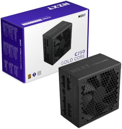 NZXT C1000 Gold ATX 3 1   Fully Modular Low Noise PC Gaming Power Supply   1000 Watts   80 Plus Gold   12V 2x6 Connector   Zero Fan Mode   100  Japanese Capacitors   Black