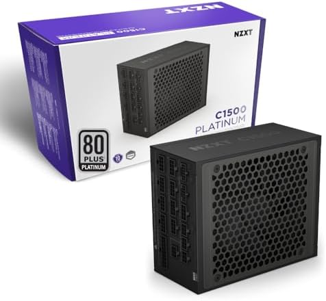 NZXT C1000 Gold ATX 3 1   Fully Modular Low Noise PC Gaming Power Supply   1000 Watts   80 Plus Gold   12V 2x6 Connector   Zero Fan Mode   100  Japanese Capacitors   Black