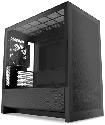 NZXT H3 Flow   Micro ATX PC Case   Optimized Airflow   Includes 1 x 120mm Rear Fan   Supports Full Sized GPUs   Fits 280mm Front  240mm Top Radiator   Back Connect Motherboard   Black