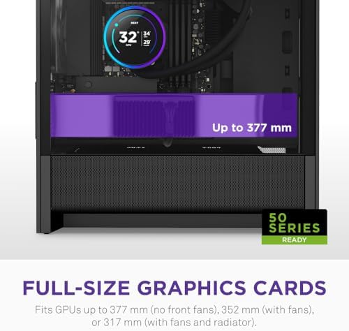 NZXT H3 Flow   Micro ATX PC Case   Optimized Airflow   Includes 1 x 120mm Rear Fan   Supports Full Sized GPUs   Fits 280mm Front  240mm Top Radiator   Back Connect Motherboard   Black