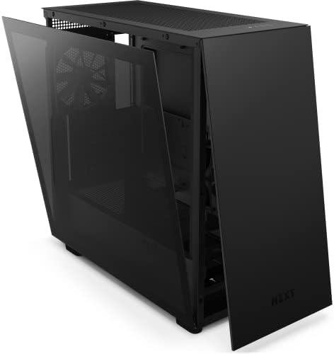 NZXT H7 Flow 2024   Mid Tower ATX Airflow Case   Includes Pre Installed 3 x 120mm Fans   Supports Bottom Fans for Dedicated GPU Cooling   Cable Management   White