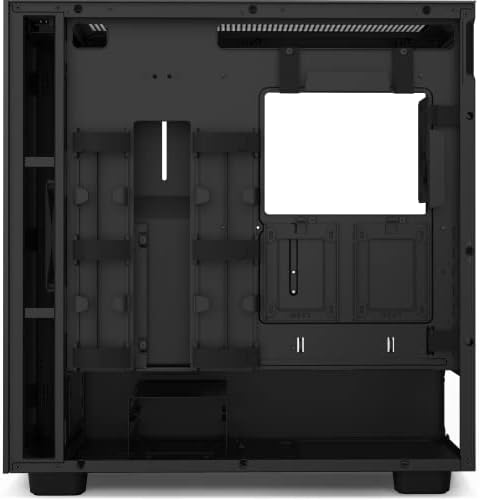 NZXT H7 Flow 2024   Mid Tower ATX Airflow Case   Includes Pre Installed 3 x 120mm Fans   Supports Bottom Fans for Dedicated GPU Cooling   Cable Management   White