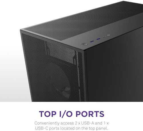 NZXT H7 Flow 2024   Mid Tower ATX Airflow Case   Includes Pre Installed 3 x 120mm Fans   Supports Bottom Fans for Dedicated GPU Cooling   Cable Management   White