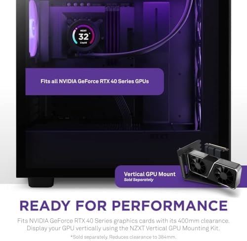 NZXT H7 Flow 2024   Mid Tower ATX Airflow Case   Includes Pre Installed 3 x 120mm Fans   Supports Bottom Fans for Dedicated GPU Cooling   Cable Management   White