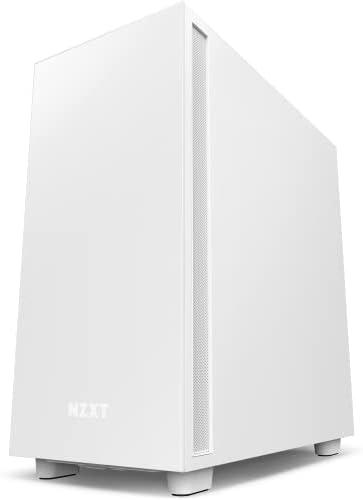 NZXT H7 Flow 2024   Mid Tower ATX Airflow Case   Includes Pre Installed 3 x 120mm Fans   Supports Bottom Fans for Dedicated GPU Cooling   Cable Management   White