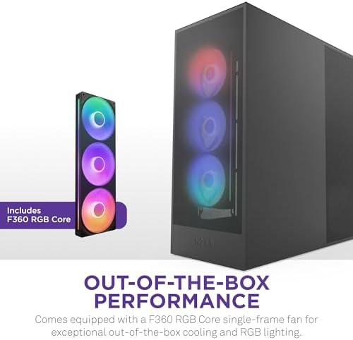 NZXT H7 Flow RGB Mid Tower ATX Airflow Case with RGB Fans