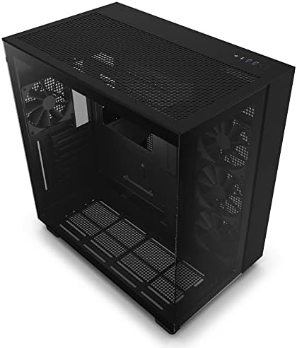 NZXT H9 Flow RGB  2025    Large Dual Chamber ATX Mid Tower Airflow PC Case   Includes 1 x 420mm RGB Fan Unit & 1 x 120mm Fan   420mm Radiator Support   Tempered Glass   Back Connect Ready   Black