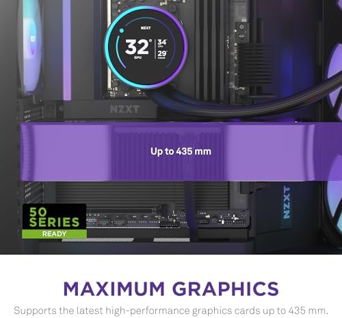 NZXT H9 Flow RGB  2025    Large Dual Chamber ATX Mid Tower Airflow PC Case   Includes 1 x 420mm RGB Fan Unit & 1 x 120mm Fan   420mm Radiator Support   Tempered Glass   Back Connect Ready   Black