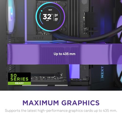 NZXT H9 Flow RGB   2025    Large Dual Chamber ATX Mid Tower Airflow PC Case   Includes 7 RGB Fans  6 x 140mm  1 x 120mm  & Control Hub   420mm Radiator Support   Back Connect Ready   Black