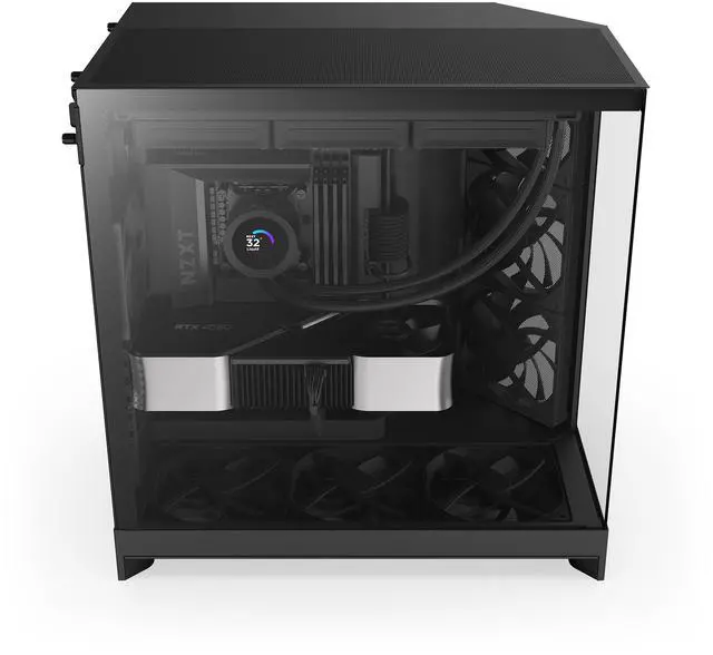 NZXT H9 Flow  2025  CM H92FB 01 Large Dual Chamber ATX Mid Tower   Black