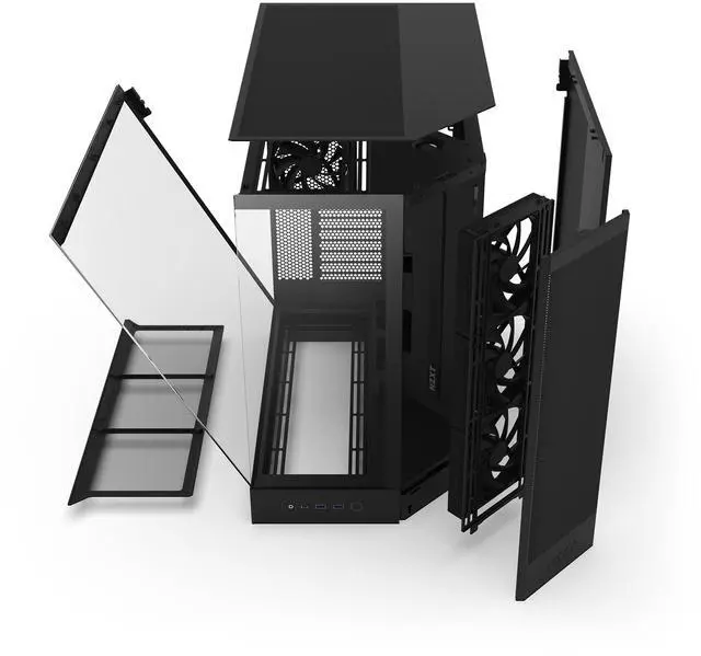 NZXT H9 Flow  2025  CM H92FB 01 Large Dual Chamber ATX Mid Tower   Black