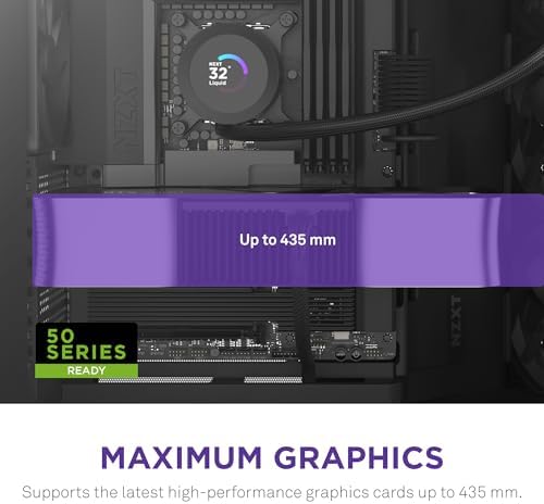 NZXT H9 Flow  2025    Large Dual Chamber ATX Mid Tower Airflow PC Case   Includes 3 x 140mm & 1 x 120mm Fans   420mm Radiator Support   Tempered Glass   Back Connect Ready   Black