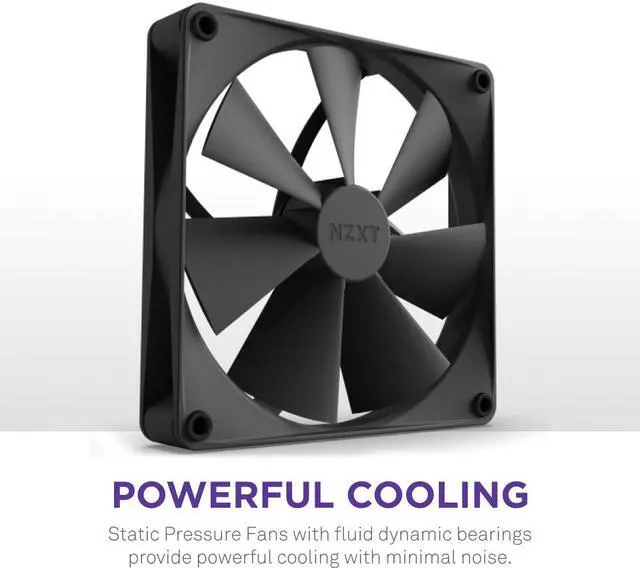 NZXT Kraken 280 mm - RL-KN280-B1 - Refrigerador líquido para CPU AIO - Pantalla LCD - 2 ventiladores de radiador de presión estática F140P, compatible con Intel LGA 1851/1700 y AMD AM5