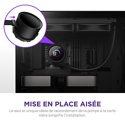 NZXT Kraken 360   RL KN360 B1 360mm AIO CPU Liquid Cooler   Customizable 1 54 Square LCD Display for Images  Performance Metrics and More   High Performance Pump   3 x F120P Fans   Black
