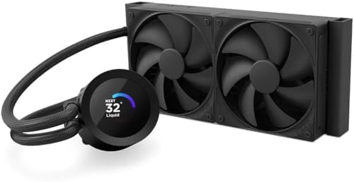 NZXT Kraken Plus 240   AIO CPU Liquid Cooler   240mm Radiator   2 x F120P Fans   Customizable 1 54 Square LCD   AMD  AM5  AM4   Intel  LGA 1851/1700  1200/115X   Black