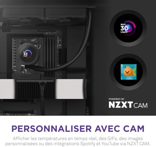 NZXT Kraken Plus 240   AIO CPU Liquid Cooler   240mm Radiator   2 x F120P Fans   Customizable 1 54 Square LCD   AMD  AM5  AM4   Intel  LGA 1851/1700  1200/115X   Black