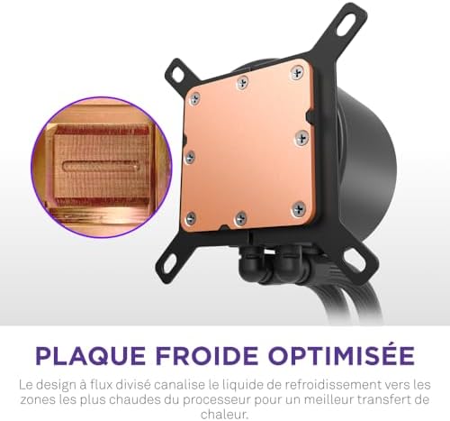 NZXT Kraken Plus 240   AIO CPU Liquid Cooler   240mm Radiator   2 x F120P Fans   Customizable 1 54 Square LCD   AMD  AM5  AM4   Intel  LGA 1851/1700  1200/115X   Black