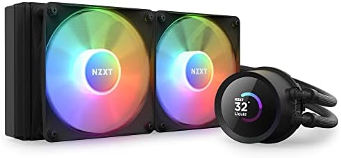 NZXT Kraken Plus 240   AIO CPU Liquid Cooler   240mm Radiator   2 x F120P Fans   Customizable 1 54 Square LCD   AMD  AM5  AM4   Intel  LGA 1851/1700  1200/115X   Black