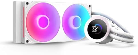 NZXT Kraken Plus 240   AIO CPU Liquid Cooler   240mm Radiator   2 x F120P Fans   Customizable 1 54 Square LCD   AMD  AM5  AM4   Intel  LGA 1851/1700  1200/115X   Black