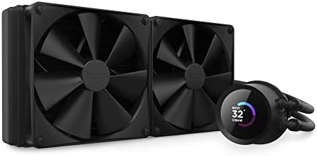 NZXT Kraken Plus 240   AIO CPU Liquid Cooler   240mm Radiator   2 x F120P Fans   Customizable 1 54 Square LCD   AMD  AM5  AM4   Intel  LGA 1851/1700  1200/115X   Black