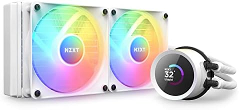 NZXT Kraken Plus 240   AIO CPU Liquid Cooler   240mm Radiator   2 x F120P Fans   Customizable 1 54 Square LCD   AMD  AM5  AM4   Intel  LGA 1851/1700  1200/115X   Black