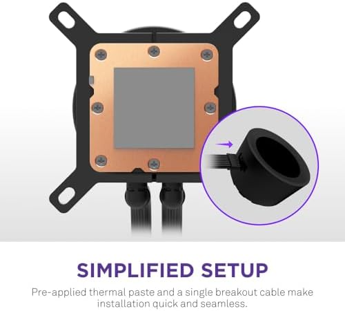 NZXT Kraken Plus 360   AIO CPU Liquid Cooler   360mm Radiator   3 x F120P Fans   Customizable 1 54 Square LCD   AMD  AM5  AM4   Intel  LGA 1851/1700  1200/115X   Black