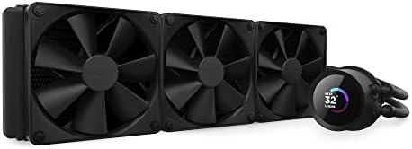 NZXT Kraken Plus 360   AIO CPU Liquid Cooler   360mm Radiator   3 x F120P Fans   Customizable 1 54 Square LCD   AMD  AM5  AM4   Intel  LGA 1851/1700  1200/115X   Black