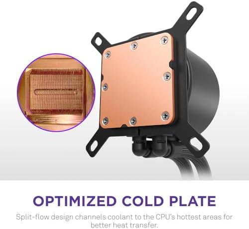 NZXT Kraken Plus 360   AIO CPU Liquid Cooler   360mm Radiator   3 x F120P Fans   Customizable 1 54 Square LCD   AMD  AM5  AM4   Intel  LGA 1851/1700  1200/115X   Black