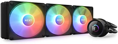 NZXT Kraken Plus 360   AIO CPU Liquid Cooler   360mm Radiator   3 x F120P Fans   Customizable 1 54 Square LCD   AMD  AM5  AM4   Intel  LGA 1851/1700  1200/115X   Black