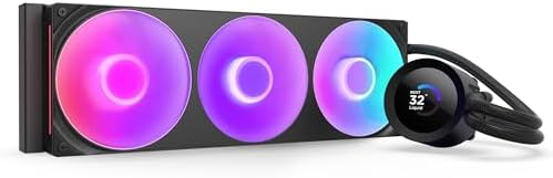 NZXT Kraken Plus 360   AIO CPU Liquid Cooler   360mm Radiator   3 x F120P Fans   Customizable 1 54 Square LCD   AMD  AM5  AM4   Intel  LGA 1851/1700  1200/115X   Black