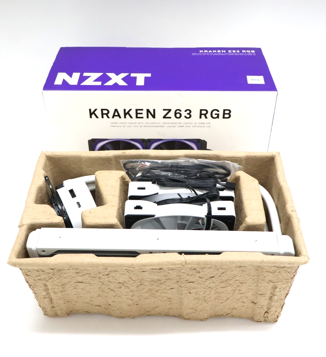 NZXT Kraken Z63 280mm AIO Liquid CPU Cooler White RL KRZ63 RW "READ"