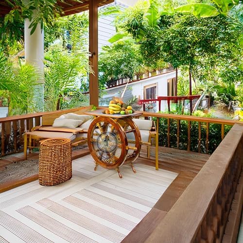 Nagina International Wooden Hand Crafted Ship Wheel Table Home Decor  24 Inches 