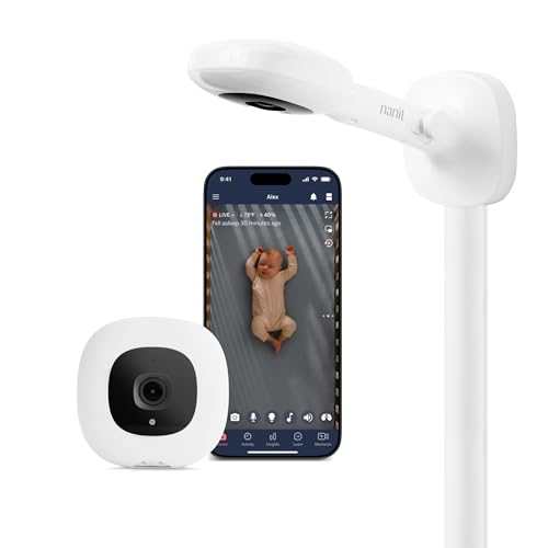Nanit Smart Baby Monitor System with Floor Stand & 8 Display Screen   Crystal Clear Video  Real Time Notifications  Sleep Insights   Baby Must Have for Parents