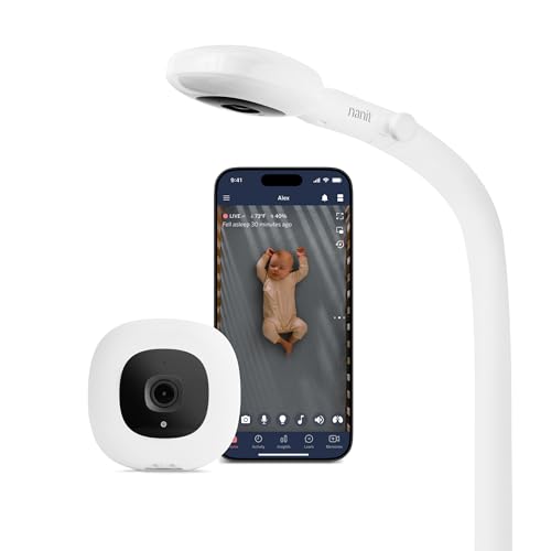 Nanit Smart Baby Monitor System with Floor Stand & 8 Display Screen   Crystal Clear Video  Real Time Notifications  Sleep Insights   Baby Must Have for Parents