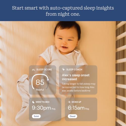 Nanit Smart Baby Monitor System with Floor Stand & 8 Display Screen   Crystal Clear Video  Real Time Notifications  Sleep Insights   Baby Must Have for Parents