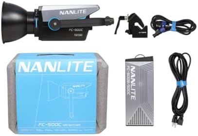 Nanlite FC 500C RGBW Color LED Spotlight Monolight Bowens iOS Android Compatible