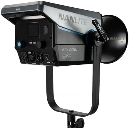 Nanlite FC-720C 720W RGBW LED luz de video, iluminación de estudio a todo color con 2700K-7500K, alto CRI TLCI, montaje Bowens para producción de cine y transmisión, YouTube, transmisión en vivo y