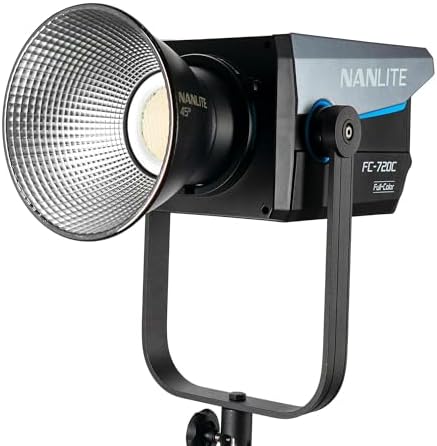 Nanlite FC 720C 750W RGBW LED Video Light  Full Color Studio Spotlight with 2700K 12000K  CRI 96 TLCI 97  Bowens Mount for Film & Broadcast Production YouTube  Live Streaming & Photography