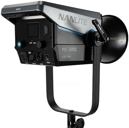 Nanlite FC 720C 750W RGBW LED Video Light  Full Color Studio Spotlight with 2700K 12000K  CRI 96 TLCI 97  Bowens Mount for Film & Broadcast Production YouTube  Live Streaming & Photography