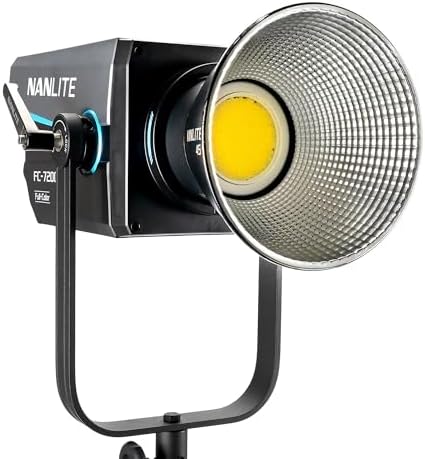 Nanlite FC 720C 750W RGBW LED Video Light  Full Color Studio Spotlight with 2700K 12000K  CRI 96 TLCI 97  Bowens Mount for Film & Broadcast Production YouTube  Live Streaming & Photography
