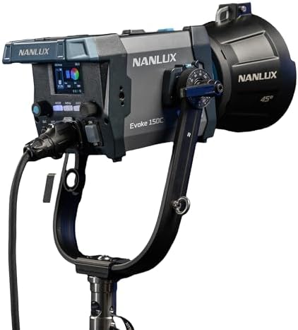 Nanlux Evoke 150C Full Color LED Video Light 150W RGB Light  1000 20000K CCT  IP66 Weatherproof  Portable Studio & On Location Light for Photography & Studio Production